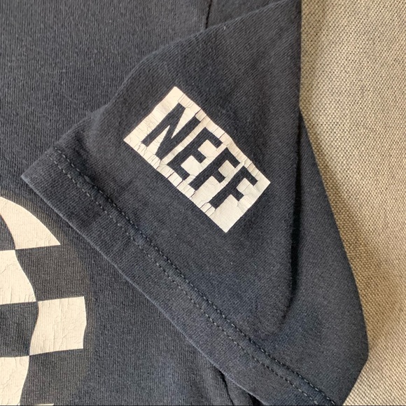 Neff Disney Black White T-Shirt Size M Mickey Mouse Head Checkered - Picture 4 of 9